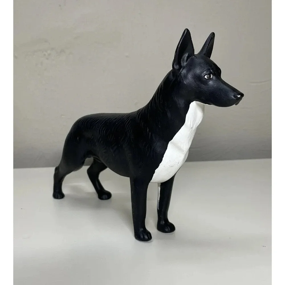 Black German Shepherd Dog Porselain Figurine 7